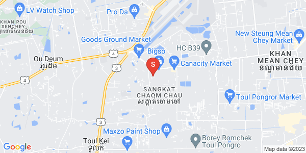 Mapa: Sreng Veng, Chaom Chau 2, Por Sen Chey, Phnom Penh