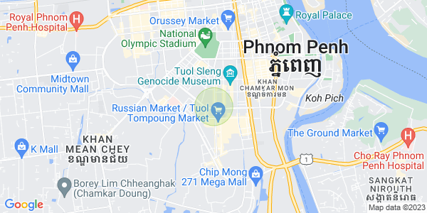 Map of Boeung Kak 1, Toul Kork, Phnom Penh