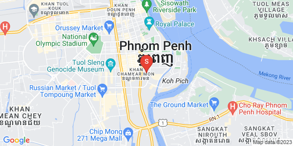 Carte de Tonle Bassac, Chamkarmon, Phnom Penh