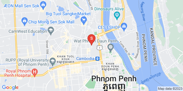 Map of Srah Chak, Daun Penh, Phnom Penh