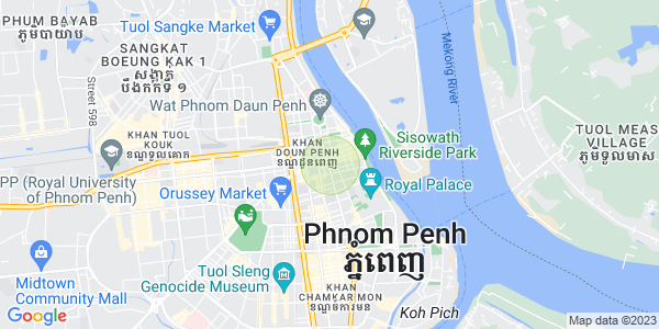 Mapa: Wat Phnom, Daun Penh, Phnom Penh