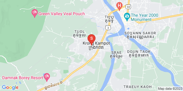 Mapa: Andoung Khmer, Kampot