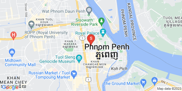 Mapa: Boeng Reang, Daun Penh, Phnom Penh