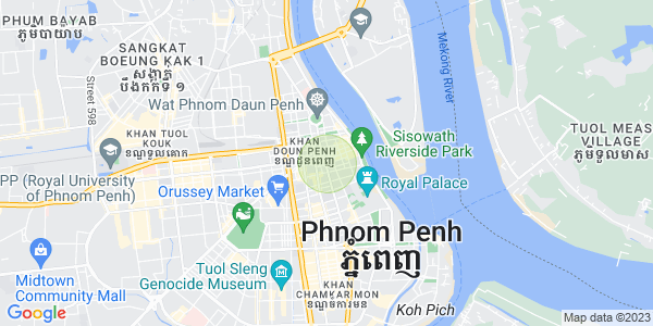 Mapa: Boeng Reang, Daun Penh, Phnom Penh