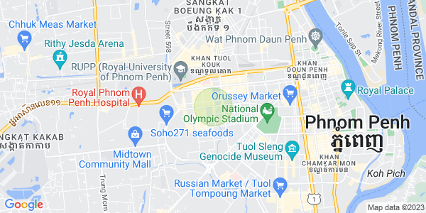 Map of Boeung Kak 2, Toul Kork, Phnom Penh