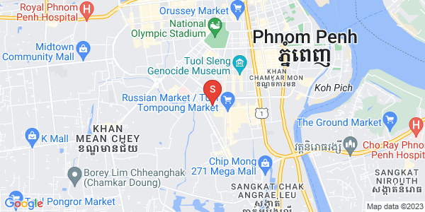万景岗1分区（BKK1), 波哥堪, 金边地图