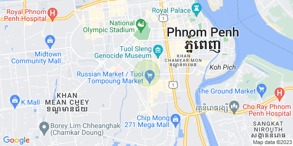 Mapa: Mittapheap, 7 Makara, Phnom Penh