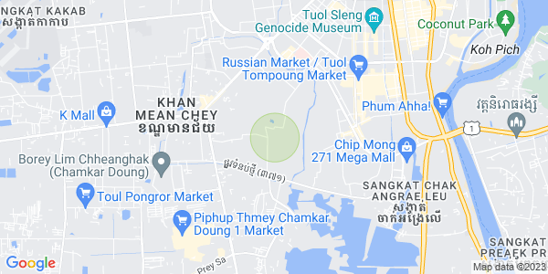 Stueng Mean chey 1镇, 棉芷区, 金边地图