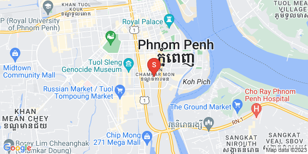 Map of BKK 1, Boeng Keng Kang, Phnom Penh