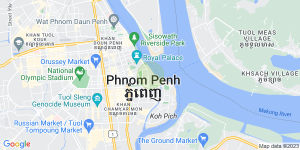 四臂湾分区, 隆边区, 金边地图