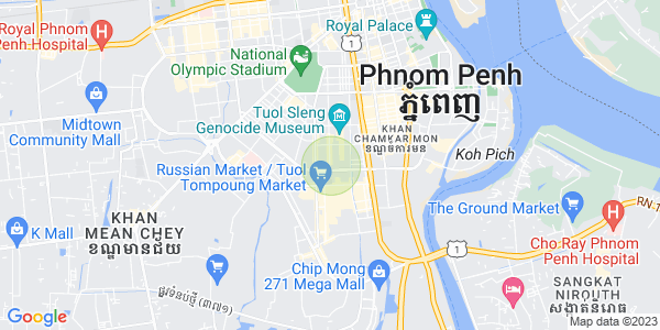Carte de BKK 1, Boeng Keng Kang, Phnom Penh