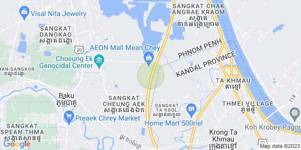Mapa: Cheung Aek, Dangkao, Phnom Penh