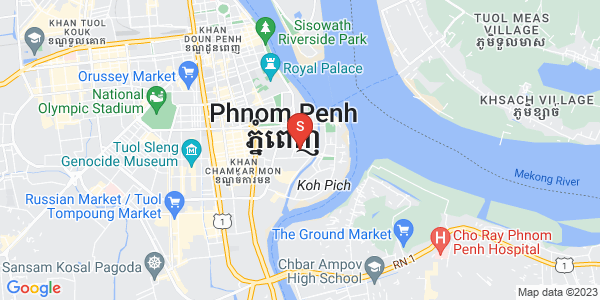 แผนที่ Hun Sen st 14 Samdech, โตนเลบาสัก, จัมการมอน, พนมเปญ