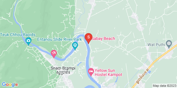 Mapa: Road River, Kampong Kraeng, Tuek Chhou, Kampot
