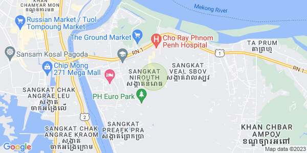 Mapa: Nirouth, Chbar Ampov, Phnom Penh