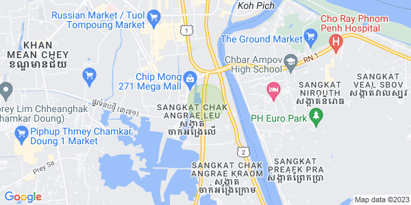 Map of Chak Angrae Leu, Meanchey, Phnom Penh