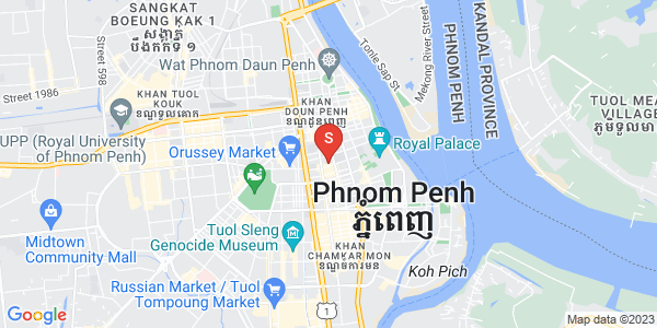 Carte de Phsar Chas, Daun Penh, Phnom Penh