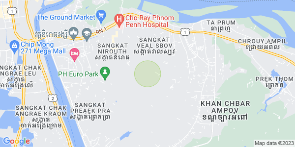 Mapa: Veal Sbov, Chbar Ampov, Phnom Penh