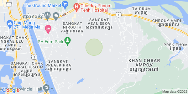 Mapa: Veal Sbov, Chbar Ampov, Phnom Penh