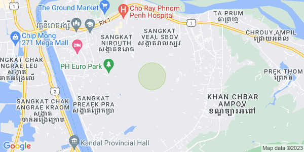 Map of Veal Sbov, Chbar Ampov, Phnom Penh