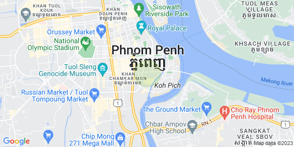 Mapa: Tonle Bassac, Chamkarmon, Phnom Penh