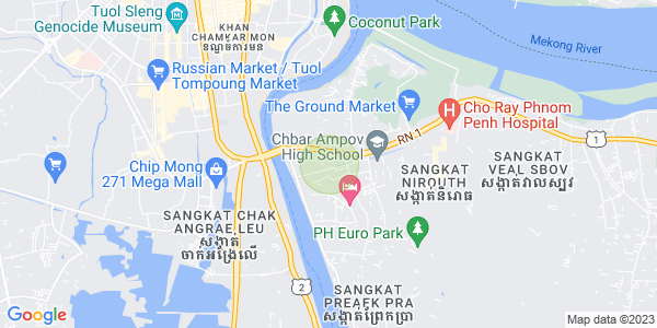 Chbar Ampov II区, 铁桥头区, 金边地图