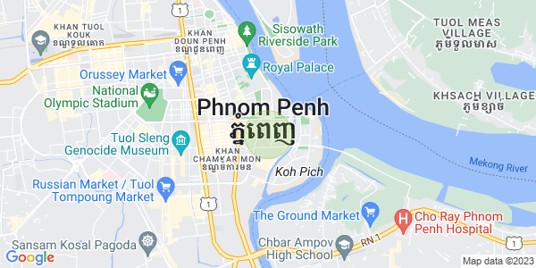 Map of Tonle Bassac, Chamkarmon, Phnom Penh