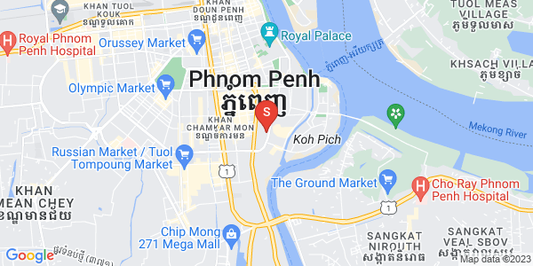 Map of Tonle Bassac, Chamkarmon, Phnom Penh