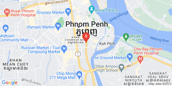 Map of Tonle Bassac, Chamkarmon, Phnom Penh