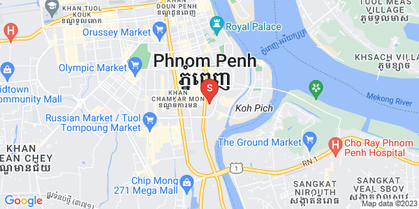 Map of Tonle Bassac, Chamkarmon, Phnom Penh