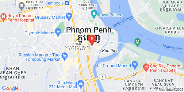 Map of Tonle Bassac, Chamkarmon, Phnom Penh