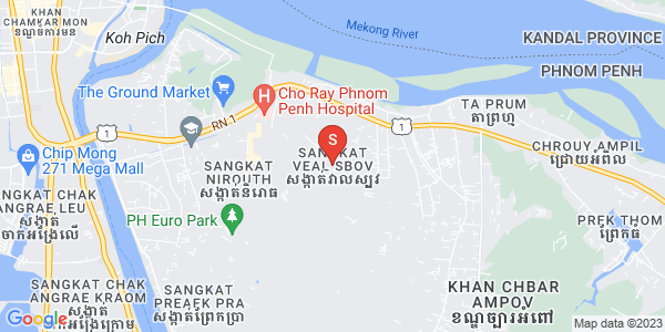 .88 បុរីប៉េងហួត, Veal Sbov镇, 铁桥头区, 金边地图