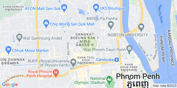 万景岗1分区（BKK1), 波哥堪, 金边地图