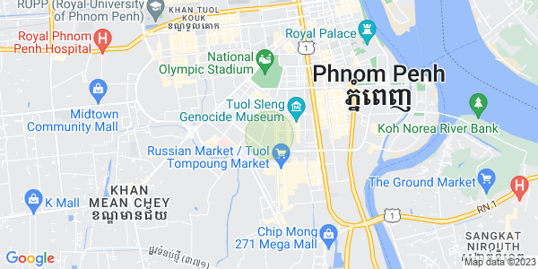 万景岗1分区（BKK1), 波哥堪, 金边地图
