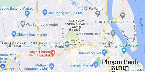 Mapa: Boeung Kak 2, Toul Kork, Phnom Penh