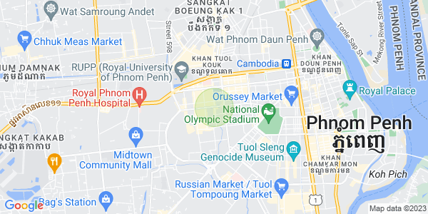 Map of Srah Chak, Daun Penh, Phnom Penh