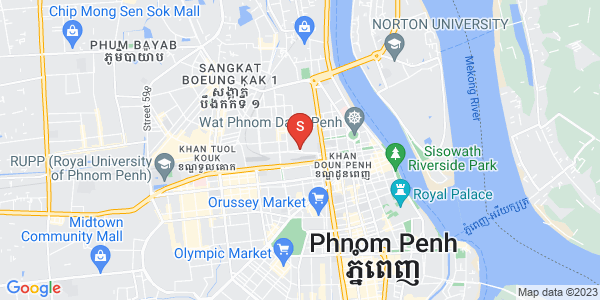 Map of Srah Chak, Daun Penh, Phnom Penh