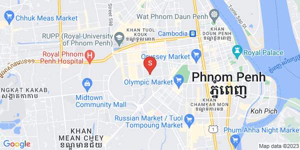 Mapa: Boeung Kak 1, Toul Kork, Phnom Penh