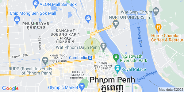Map of Srah Chak, Daun Penh, Phnom Penh