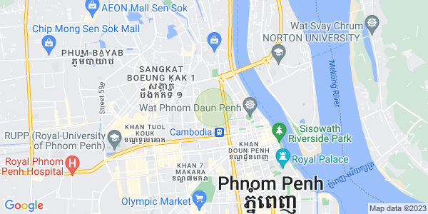 Map of Srah Chak, Daun Penh, Phnom Penh