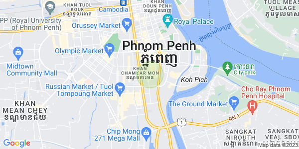 Mapa: BKK 1, Boeng Keng Kang, Phnom Penh