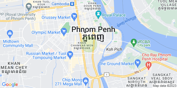 Mapa: BKK 1, Boeng Keng Kang, Phnom Penh