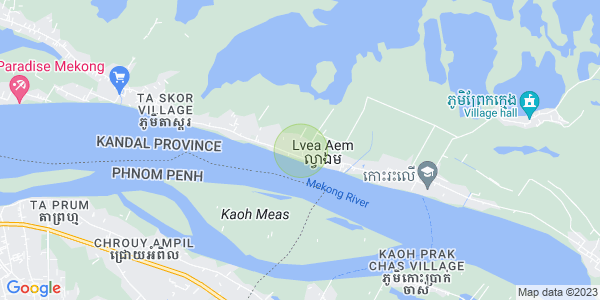 Peam Oknha Ong县, 洛韦艾姆, 干拉省地图