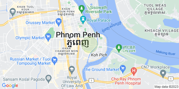Mapa: Tonle Bassac, Chamkarmon, Phnom Penh