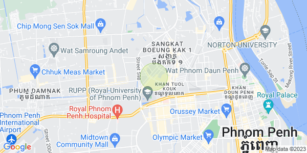 Mapa: Boeung Kak 2, Toul Kork, Phnom Penh