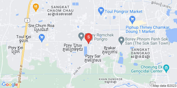 Ring road 2 50m, Prey Sa镇, 丹考, 金边地图