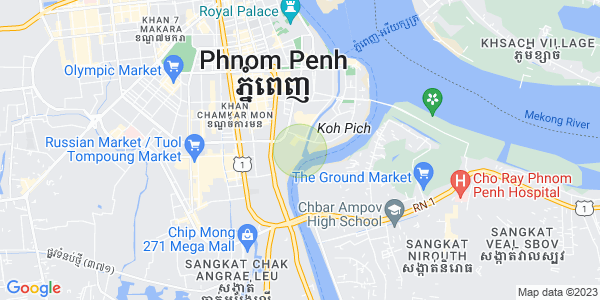 Mapa: Tonle Bassac, Chamkarmon, Phnom Penh
