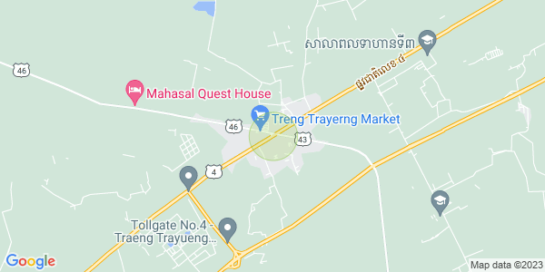 Carte de Traeng Trayueng, Phnum Sruoch, Kampong Speu