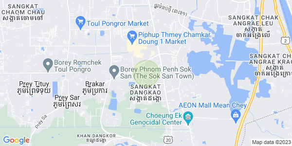 Mapa: Cheung Aek, Dangkao, Phnom Penh