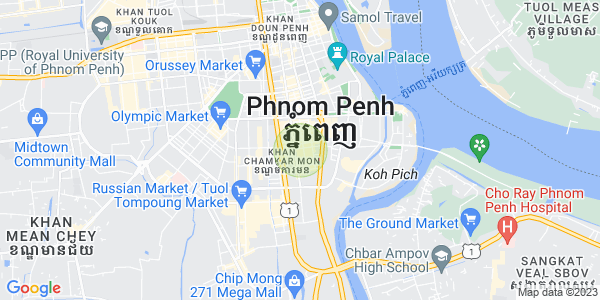 Map of BKK 1, Boeng Keng Kang, Phnom Penh